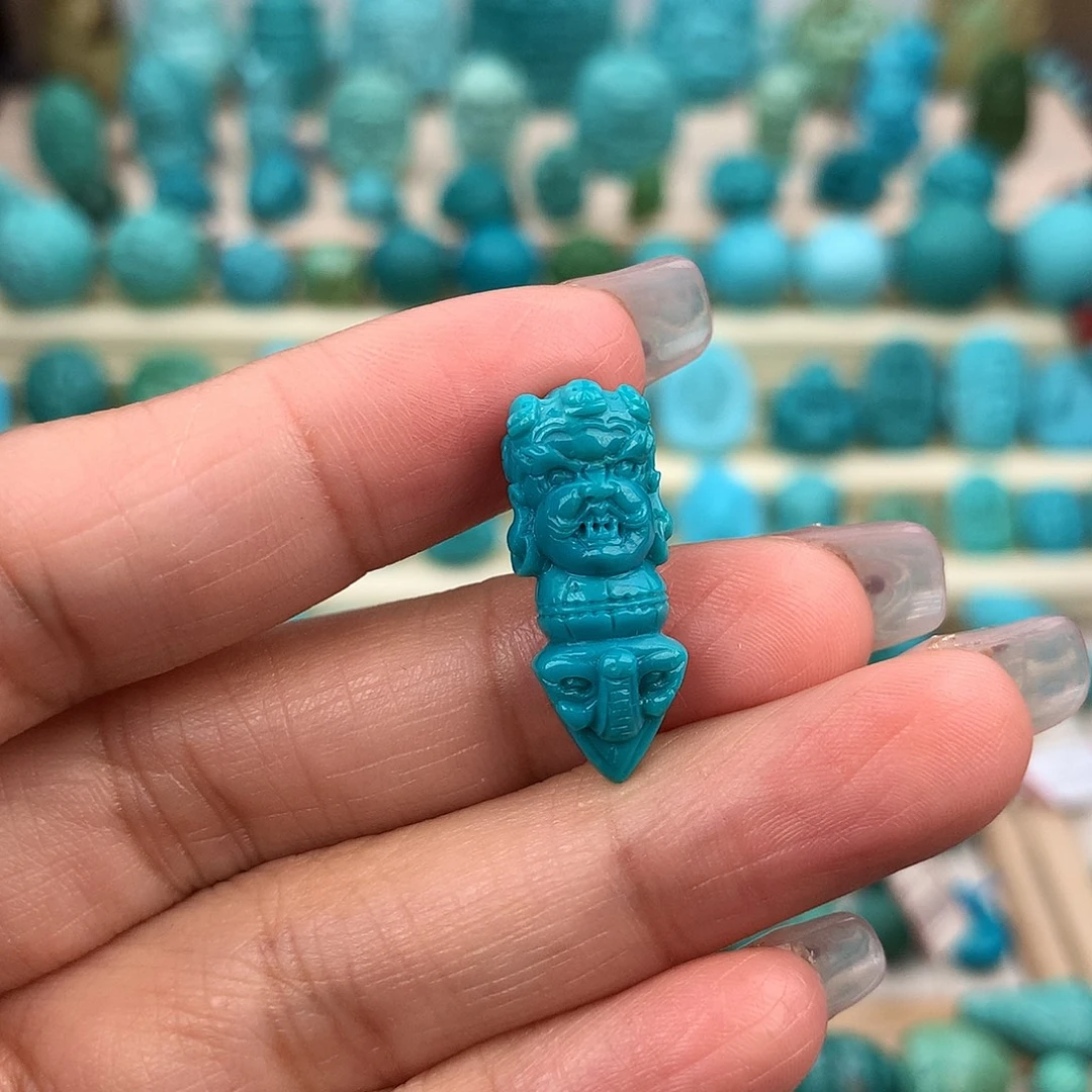 绿松石未镶嵌珠宝奇石降魔杵