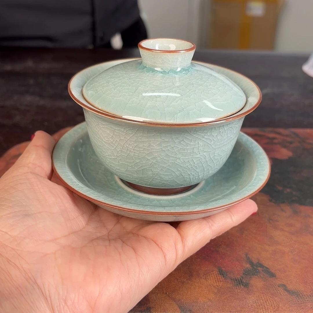 龙泉云间青瓷小米茶器