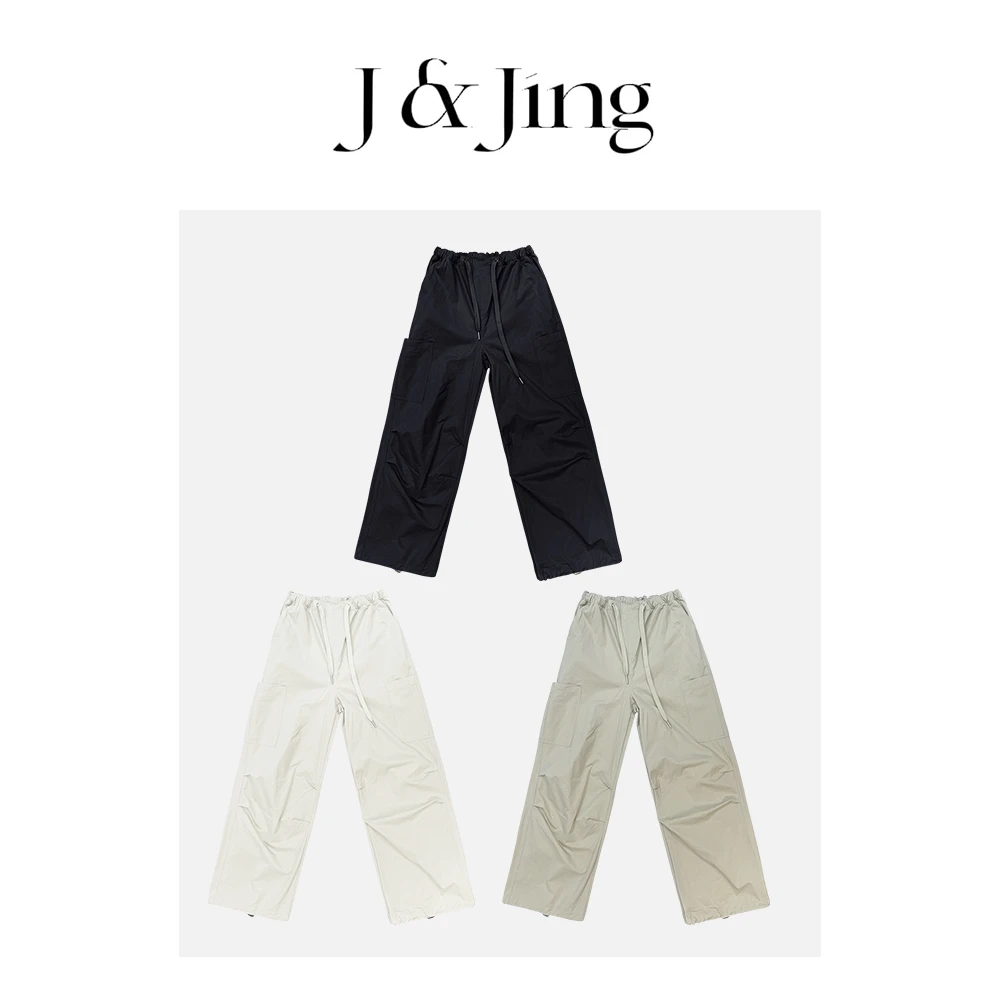J&Jing-「人生挚爱」-春款上新~男女同款宽松伞兵裤工装裤6087