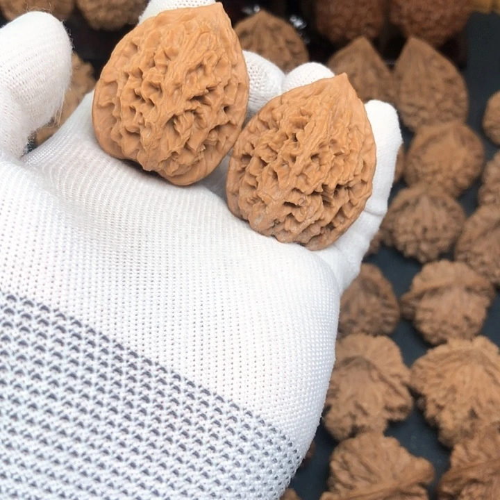 桃核把件D****R秦岭野生珊瑚塔秦鸡精品文玩核桃