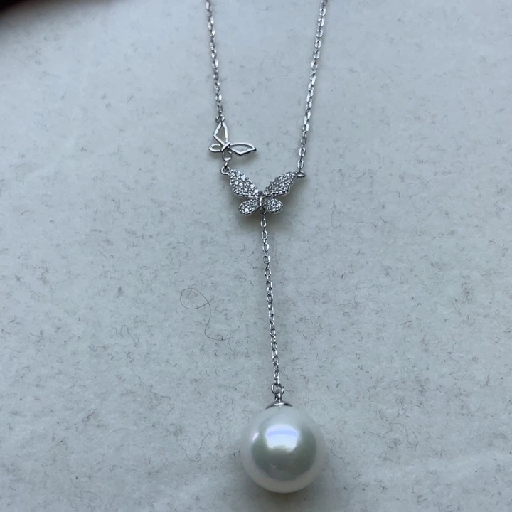 淡水珍珠颈饰银S925镶嵌