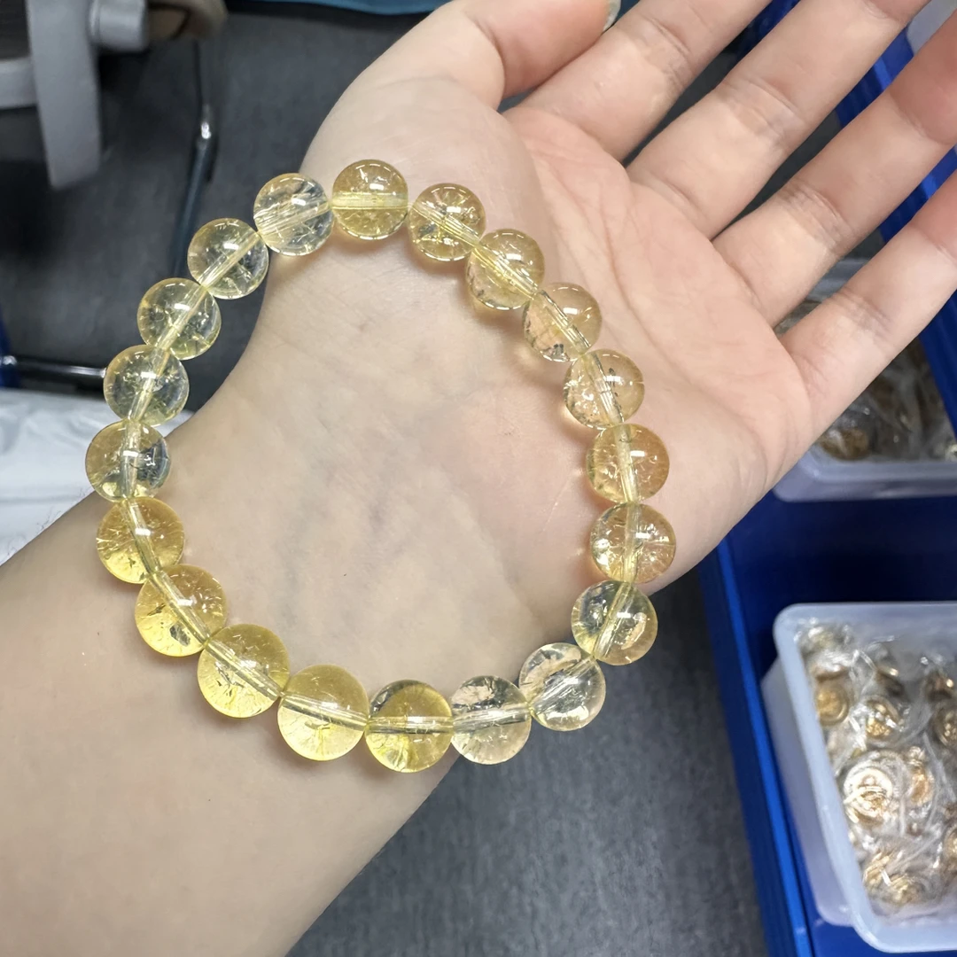 小帅家的珠宝—柠檬黄卡10毫米手串