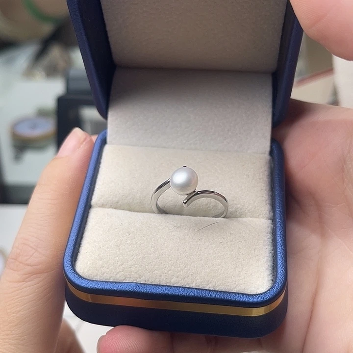 淡水珍珠戒指合金