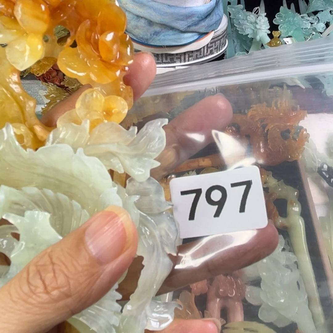 岫玉未镶嵌发饰重***豆