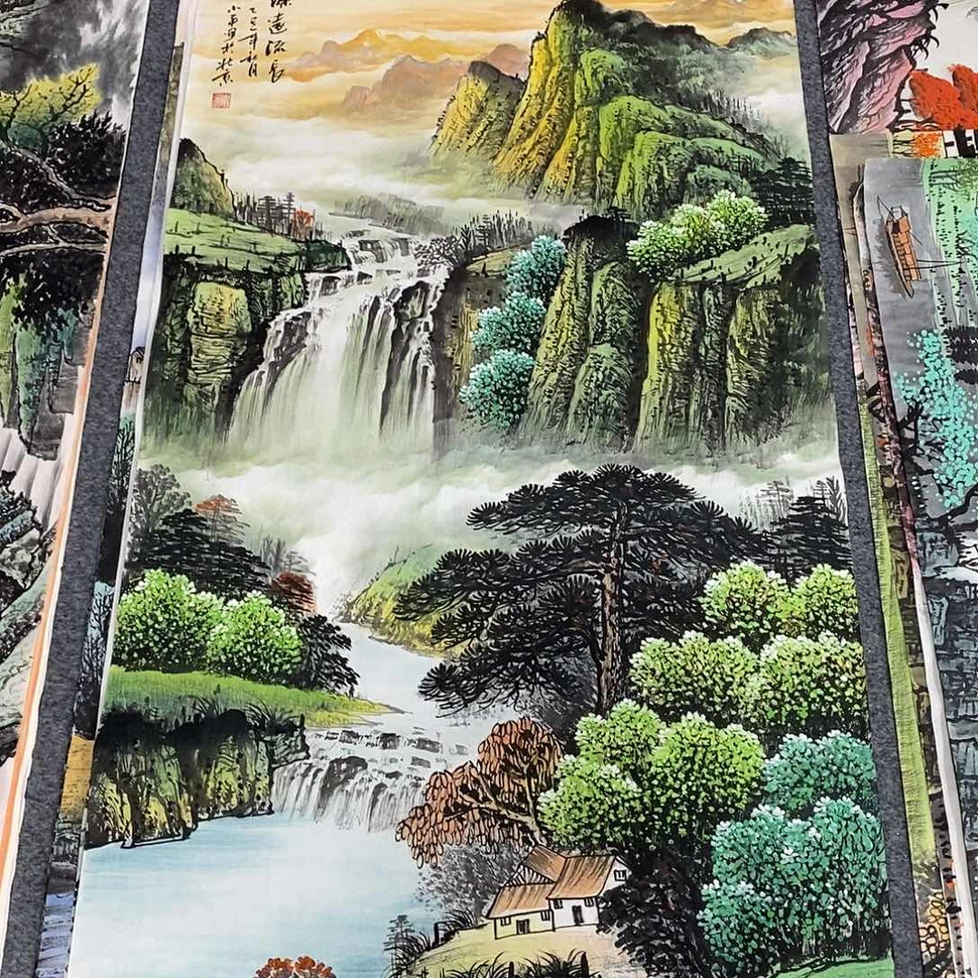 国画画画真的画画