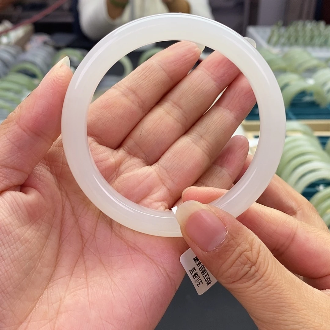 和田玉未镶嵌珠宝奇石和田玉手镯58.59