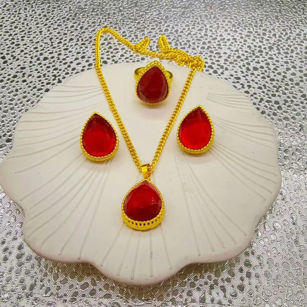 铜合金项链 铜合金项链精美款式三件套时尚民族风手工复古8833