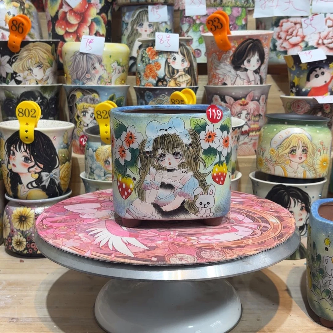 景德镇手绘花盆陶瓷12/12