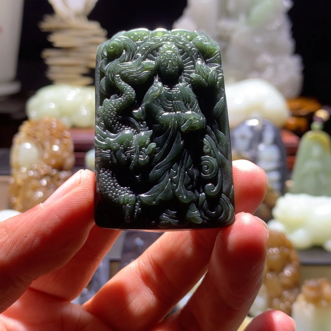 和田玉未镶嵌挂件