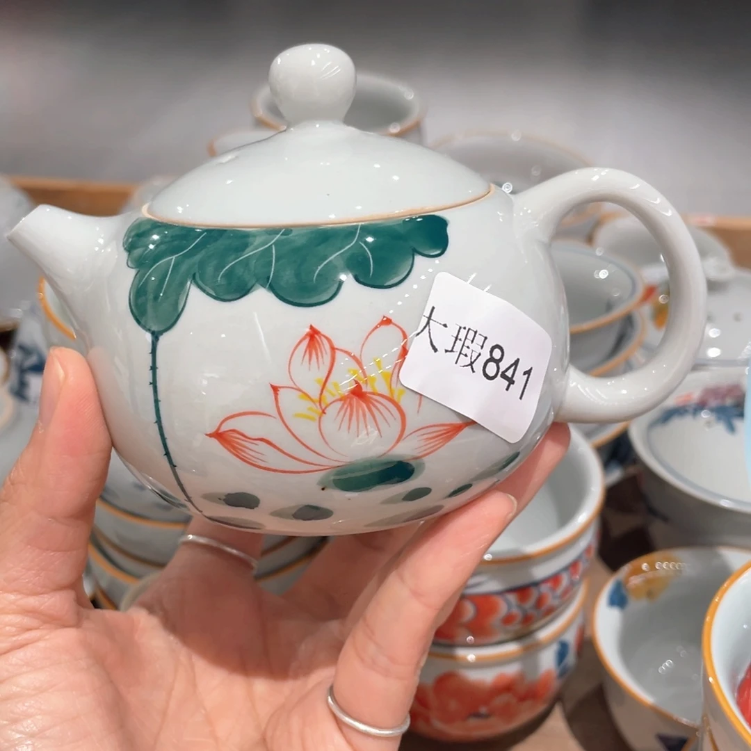 釉下彩纯手绘有瑕
