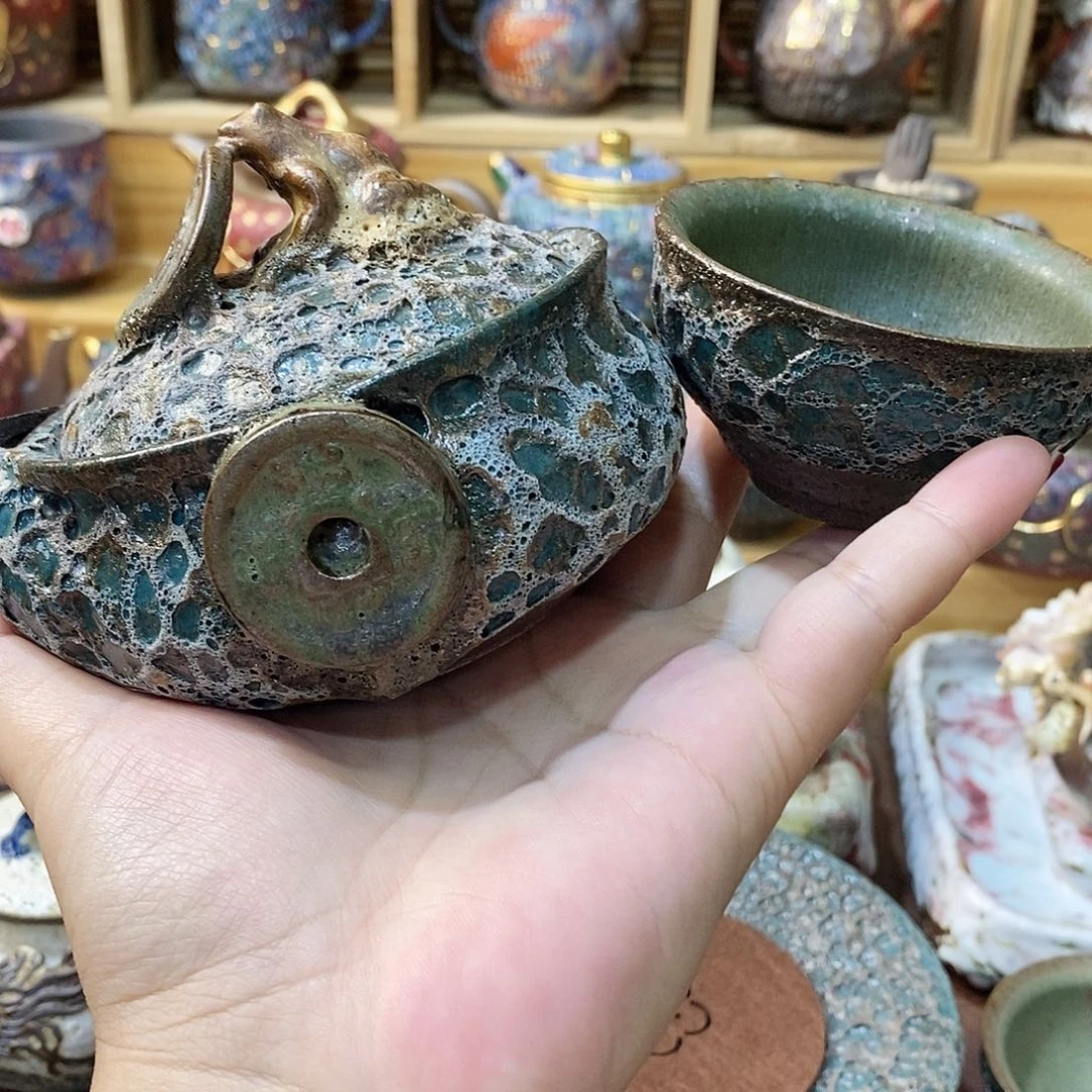 古喜茶器志野柴烧