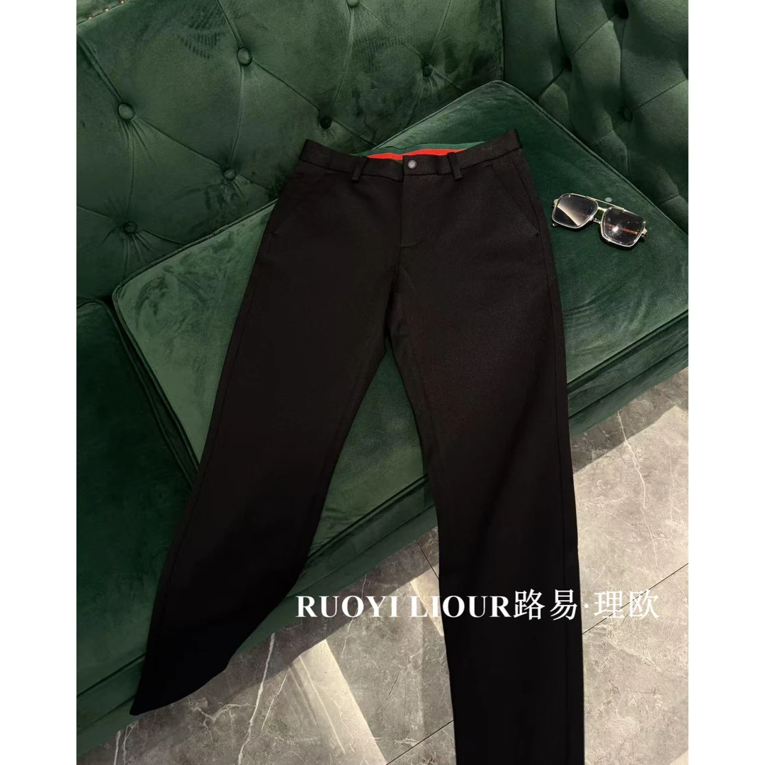 【路易理欧】欧货时尚潮流商务纯色修身冬季百搭休闲西裤2701