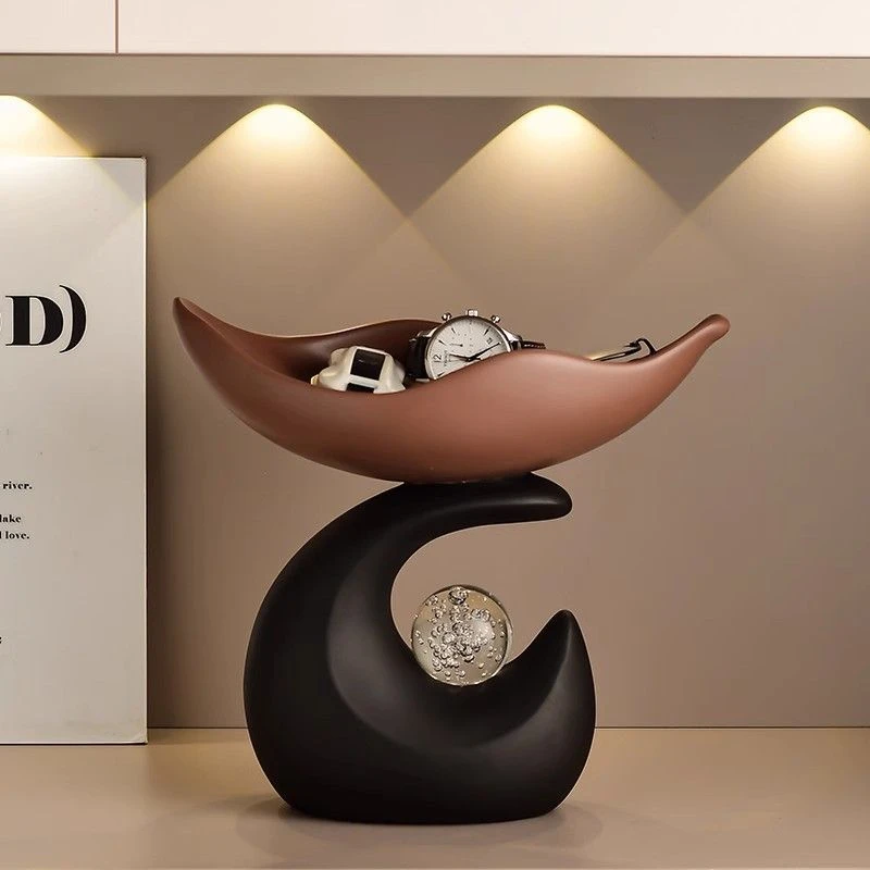 新疆西藏包邮创意中古风放钥匙收纳托盘入户玄关摆件高级感小众客