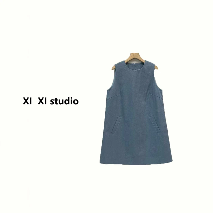 【汐汐女装】韩系小个子定制法式休闲显瘦连衣裙 6989