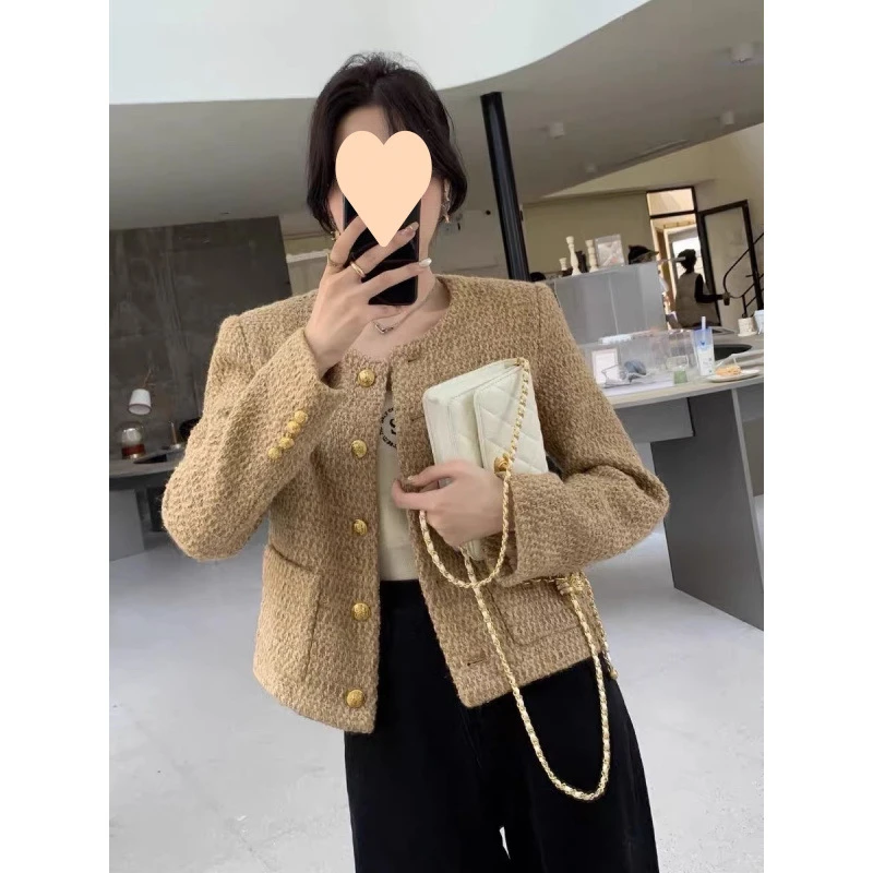 小香风外套法式短款百搭时尚气质女装秋冬长袖针织宽松韩版显瘦网