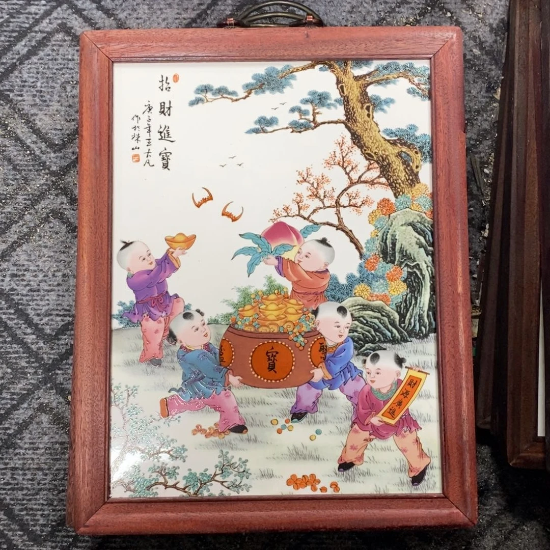 瓷37*28 景德镇瓷板画柴窑烧制