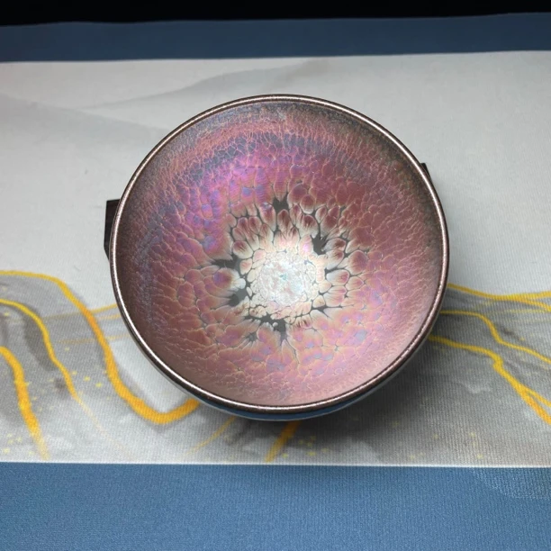 纯手工建盏陶瓷钵钵紫金油滴主人杯茶具天目茶杯礼盒装