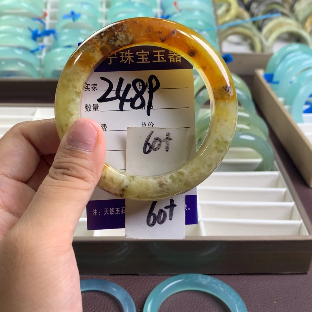 未镶嵌蛇纹石玉手镯2489