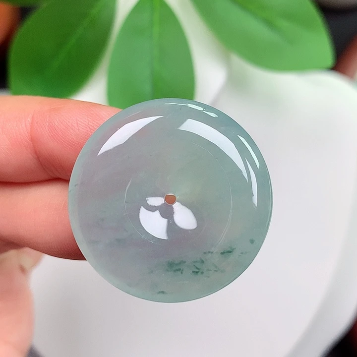 颈饰未镶嵌翡翠平安扣 29.4x5.3mm