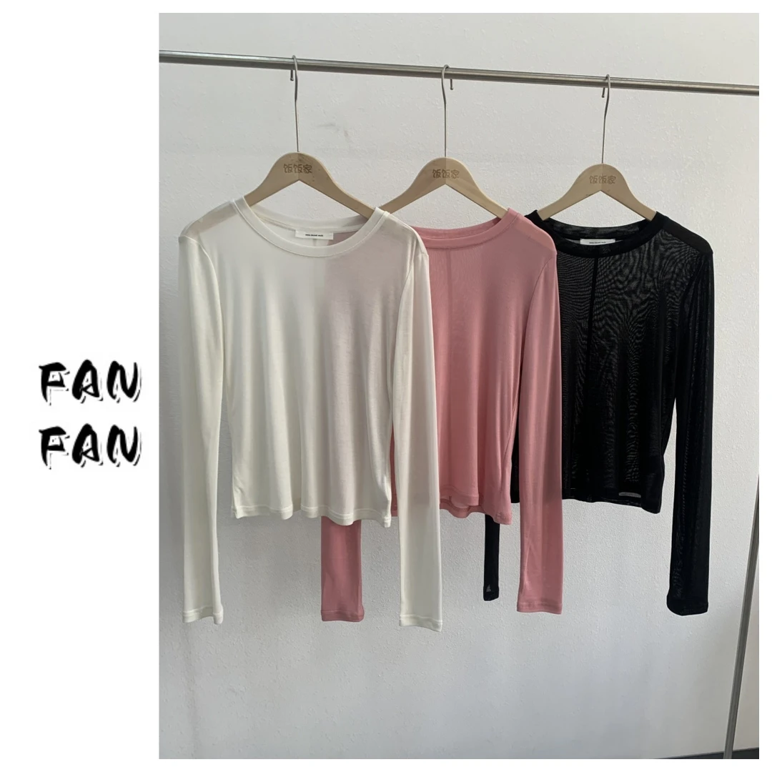 FANFAN 【糖果色衫】圆领百搭打底衫