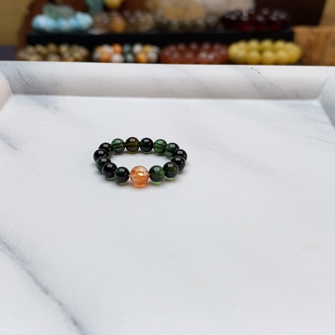 未镶嵌戒指碧玺戒指