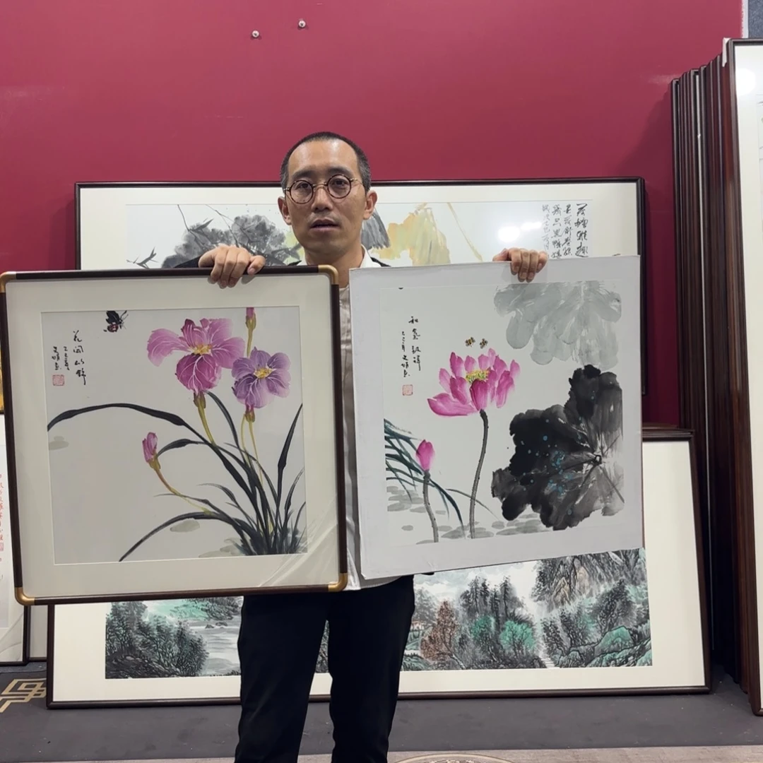 国画手绘作品60:60两副