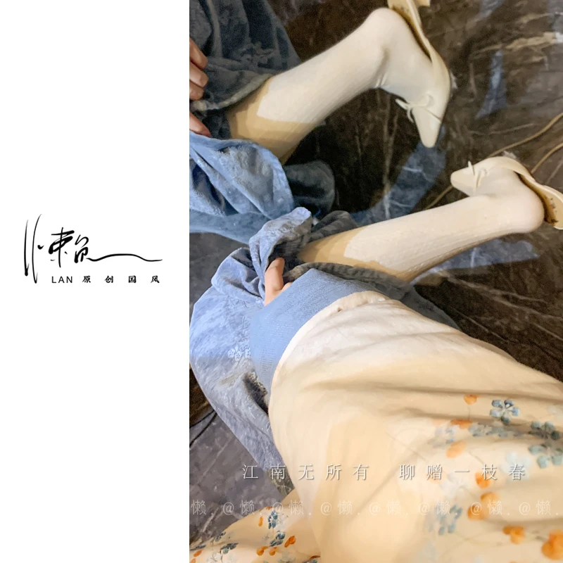 懒·江南「冬日暖暖袜」定制加厚提花复古文艺显瘦高腰提臀打底裤