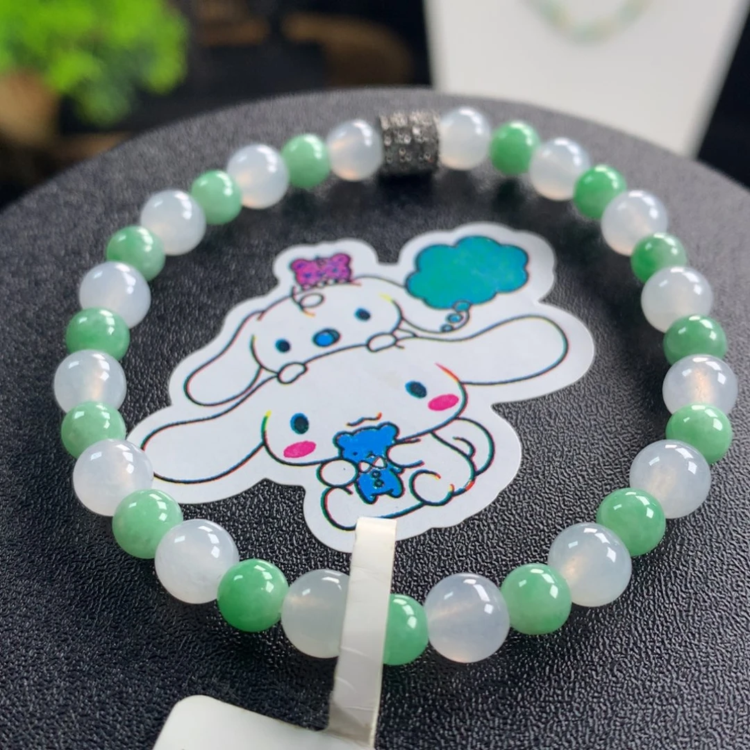 翡翠未镶嵌手链卡5～6