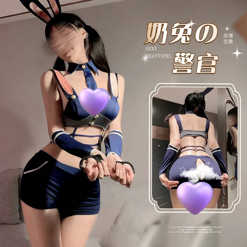 【连衣裙】兔警官女警机长内纯欲套装