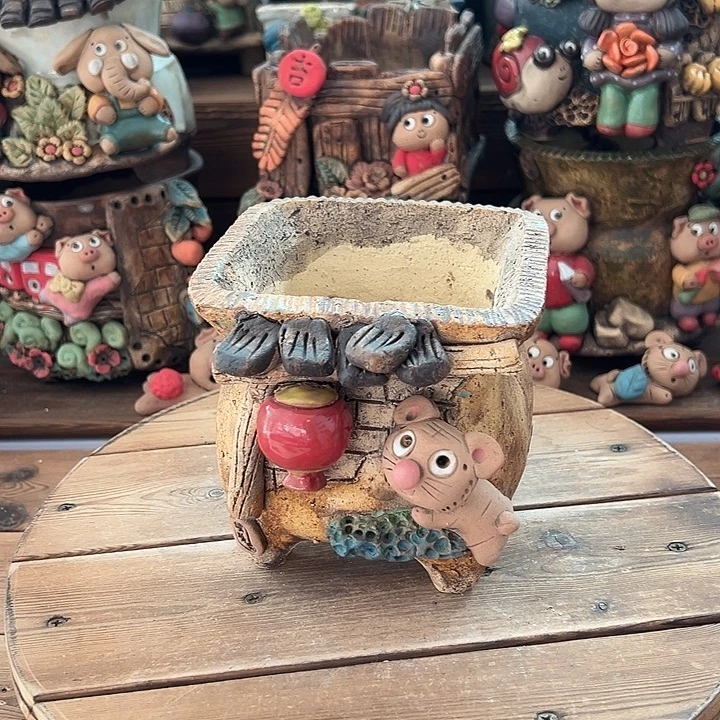 嘻哈多肉花盆百搭