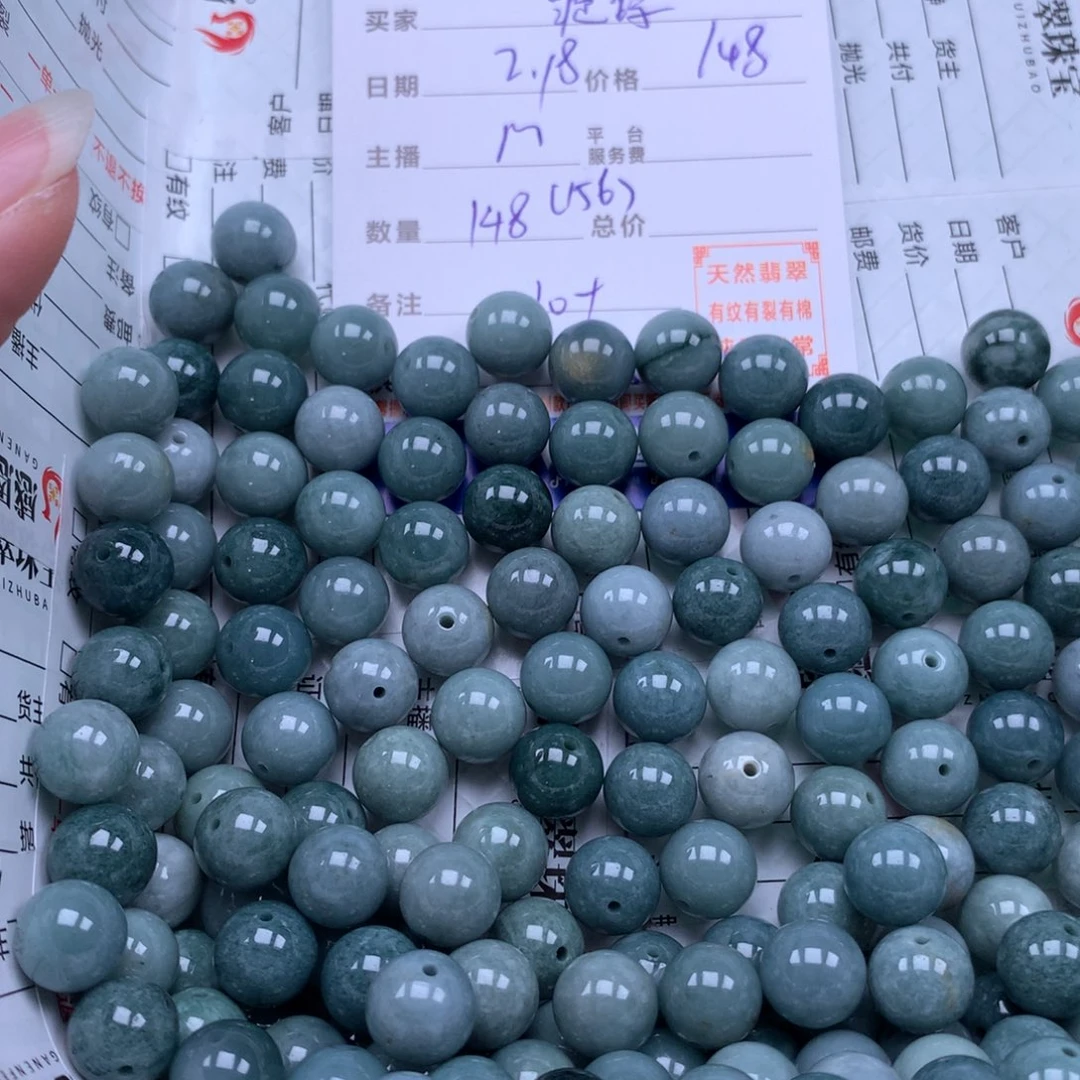 翡翠手链足铂镶嵌艳*