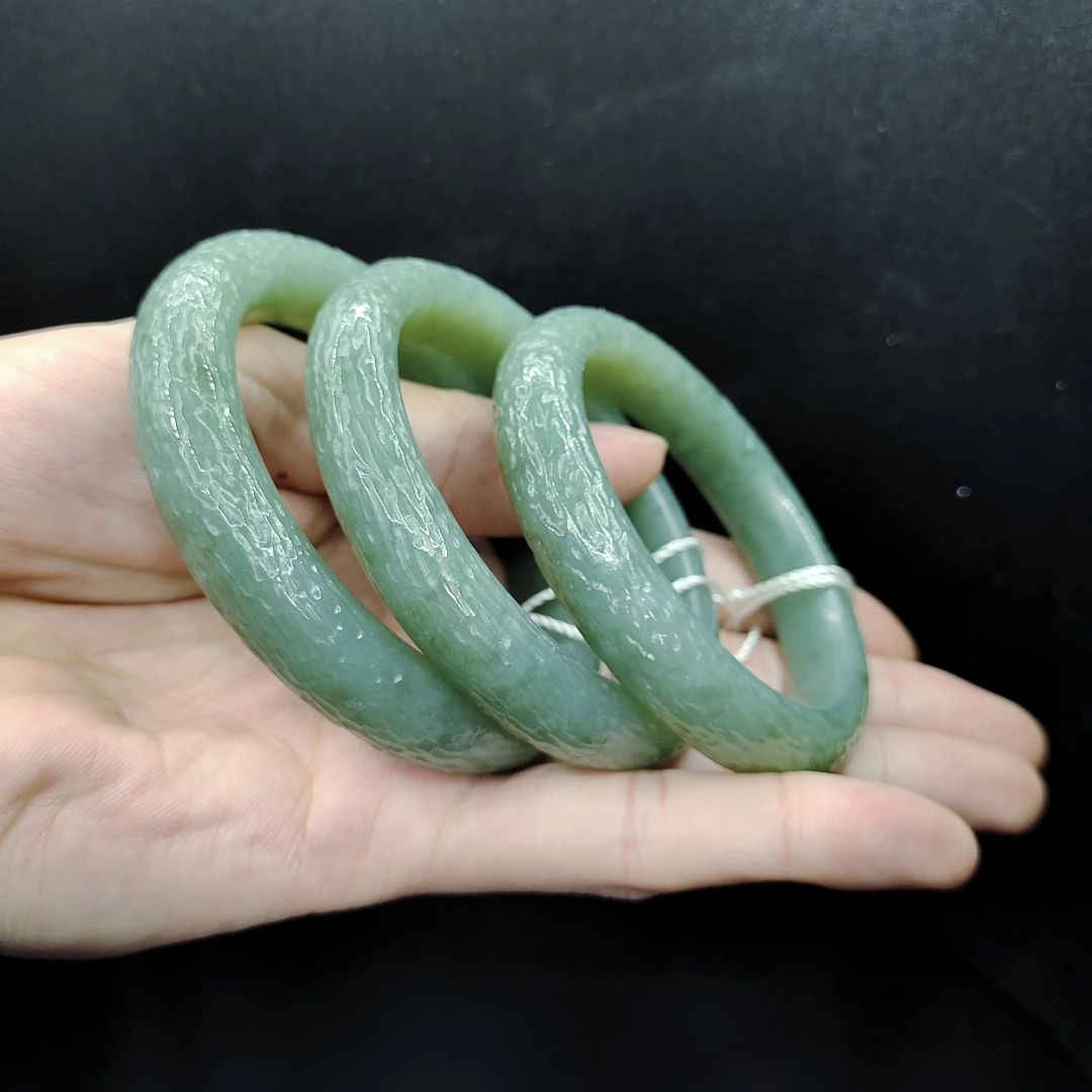 【老三珠宝】和田玉宽条手镯JL29【多样性发其一】圈口52-61mm