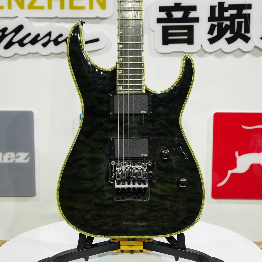 现货轻微磕碰ESP LTD MH1000FR男女通用弹唱表演街头双摇电吉他