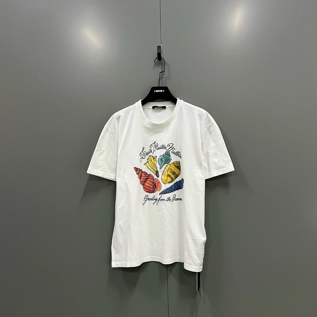 95新 LouisVuitton/路易威登 lv 字母贝壳印花短袖 XXL码/605321