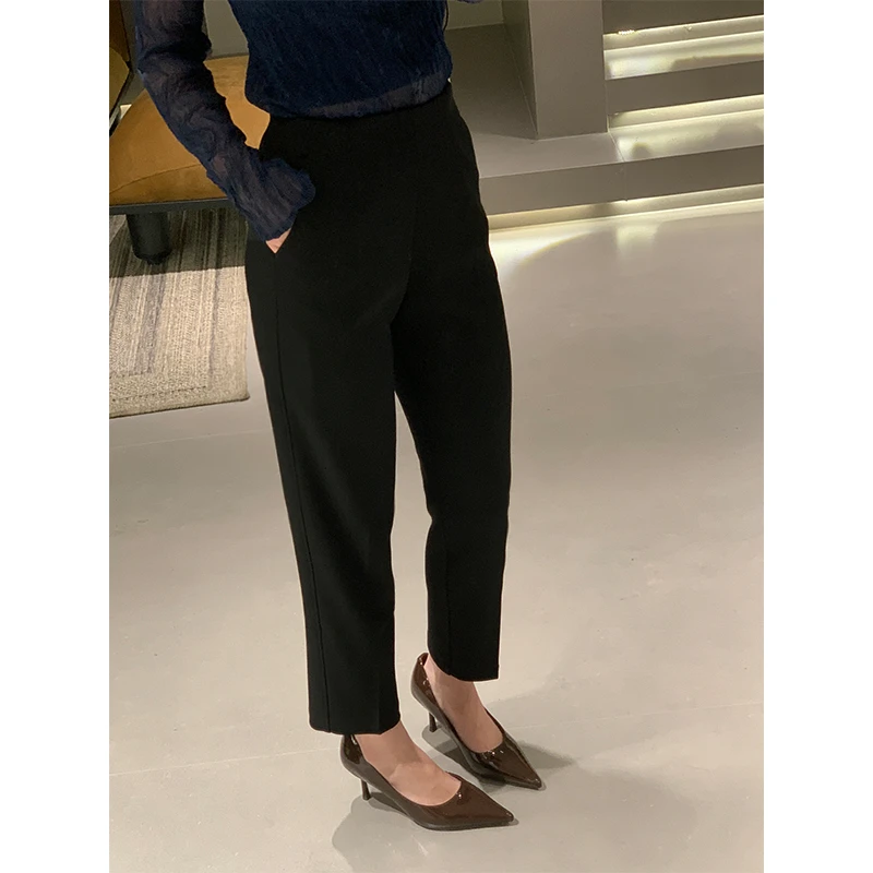 JING2025春新款款西裤75002女装九分休闲裤百搭正装裤时尚烟管裤