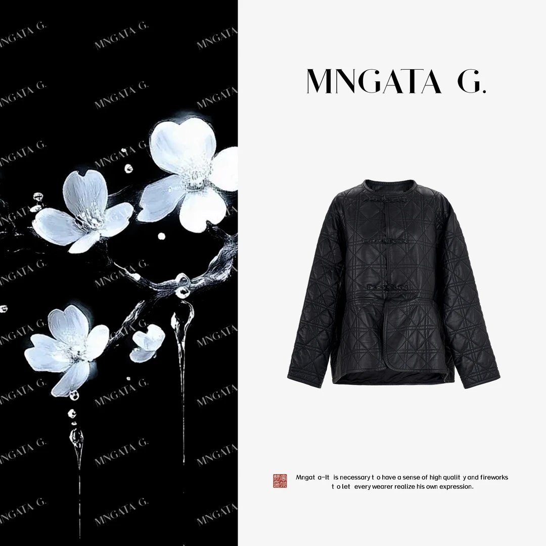 MNGATA G.宫小妍【曼奢羊皮·菱格宝宝2.0】新中式早秋外套5052640