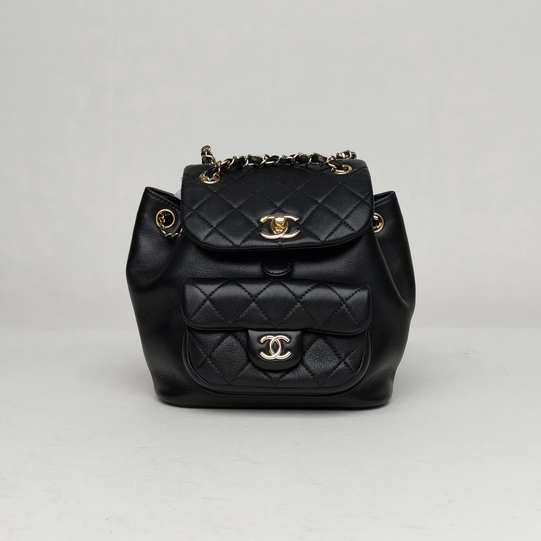 95新 Chanel/香奈儿 【双双】23C Duma 双肩包小号 18cm 芯片开