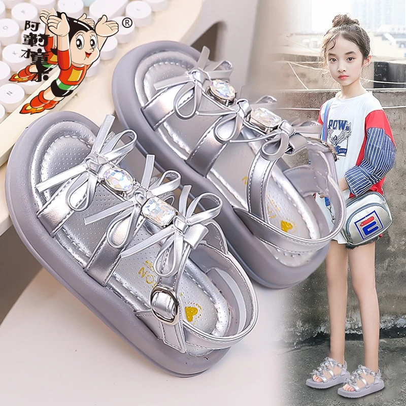 阿童木童鞋儿童凉鞋女童2025新款夏季软底防滑公主鞋女孩时尚罗马