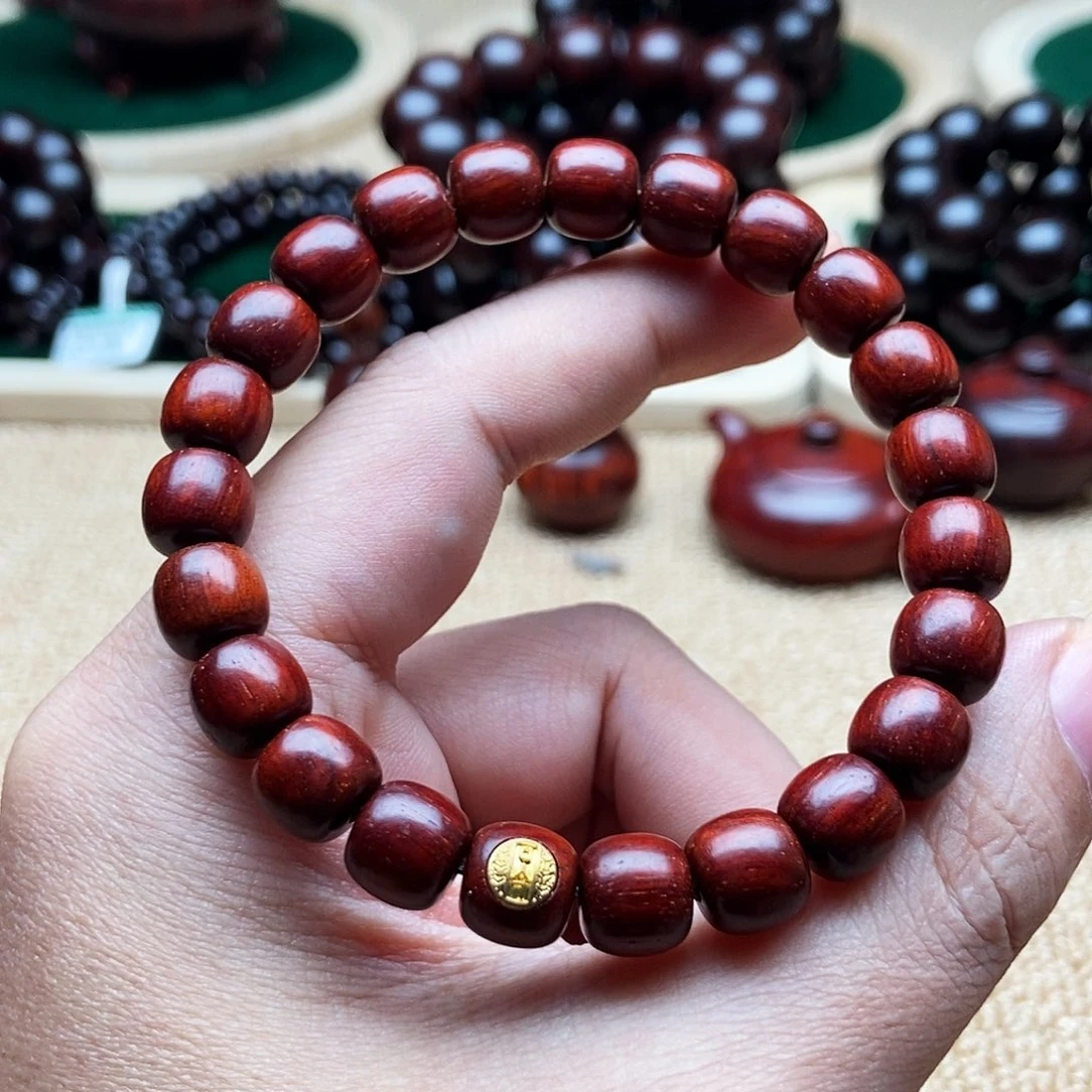 小叶紫檀手串/手链原生态精工0.9老型鱼鳞