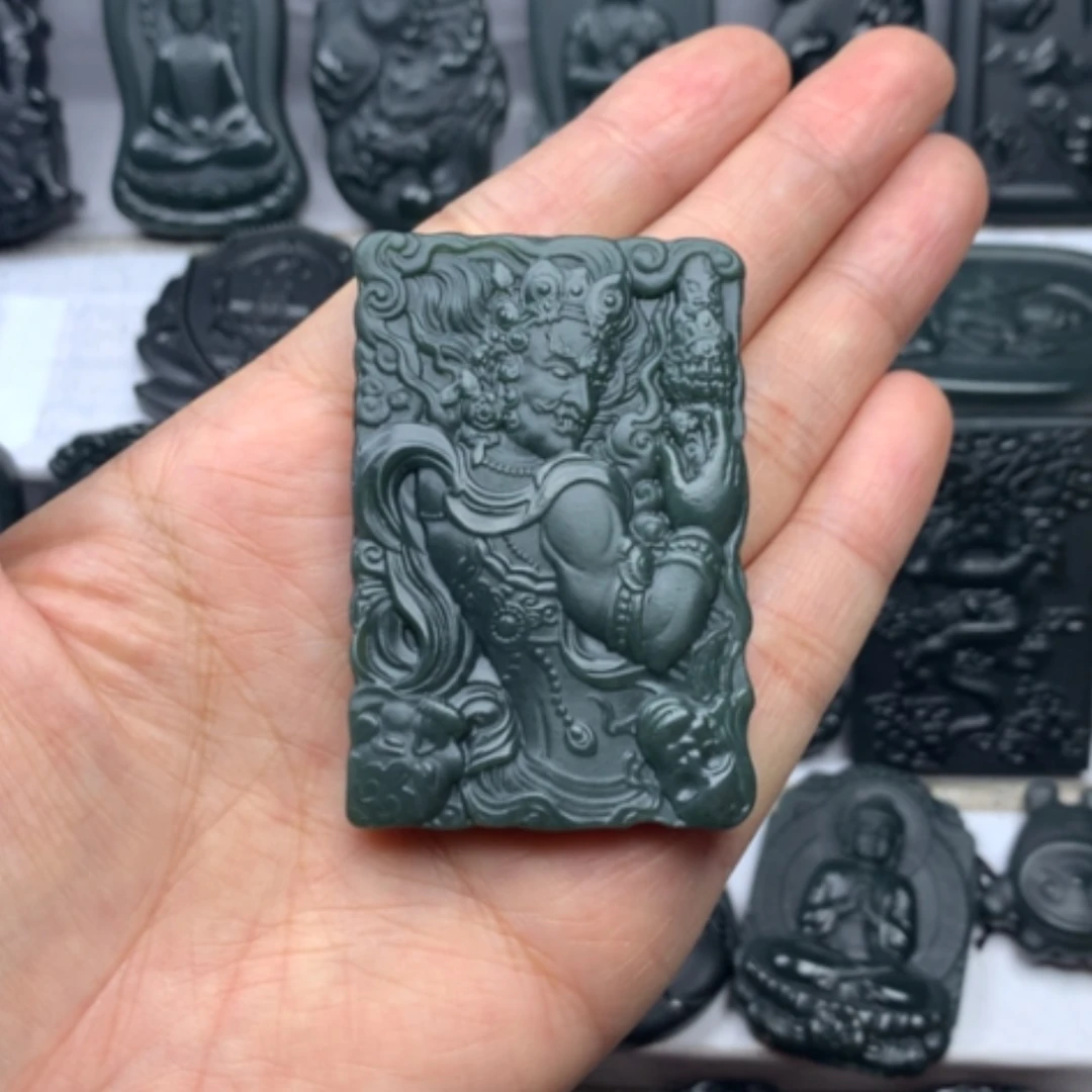 【闪购商品】颈饰未镶嵌和田玉双面雕刻