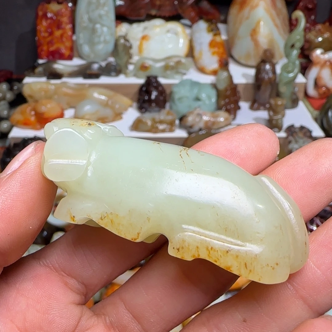 二***爆和田玉未镶嵌挂件