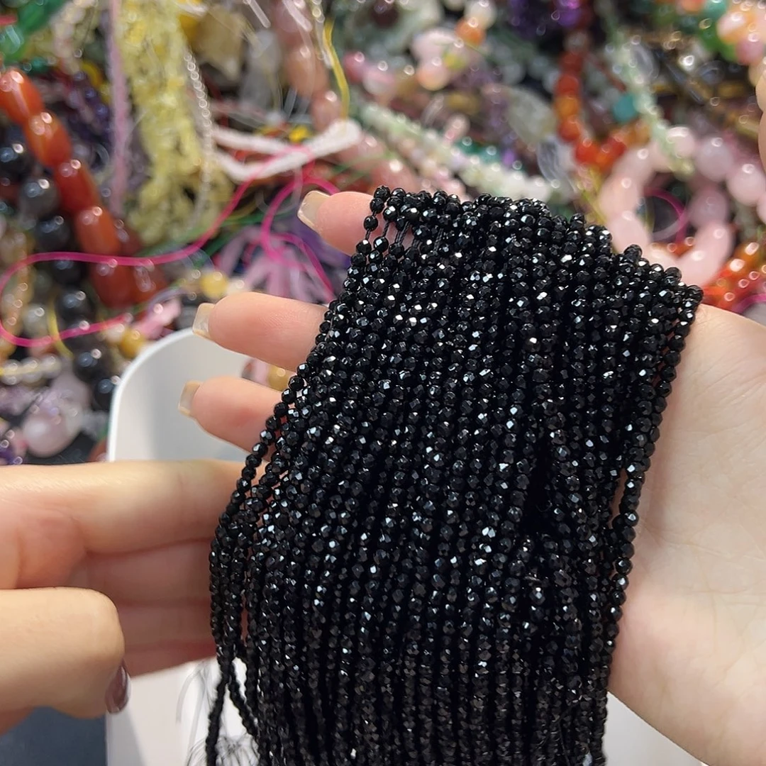 玛瑙/玉髓合金珠宝半成品黑碧玺卡3两条