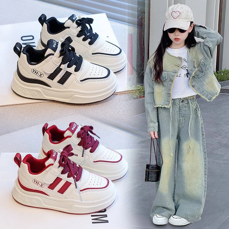 女童鞋2025春季新款休闲童鞋儿童时尚板鞋男童中大童运动鞋百搭潮