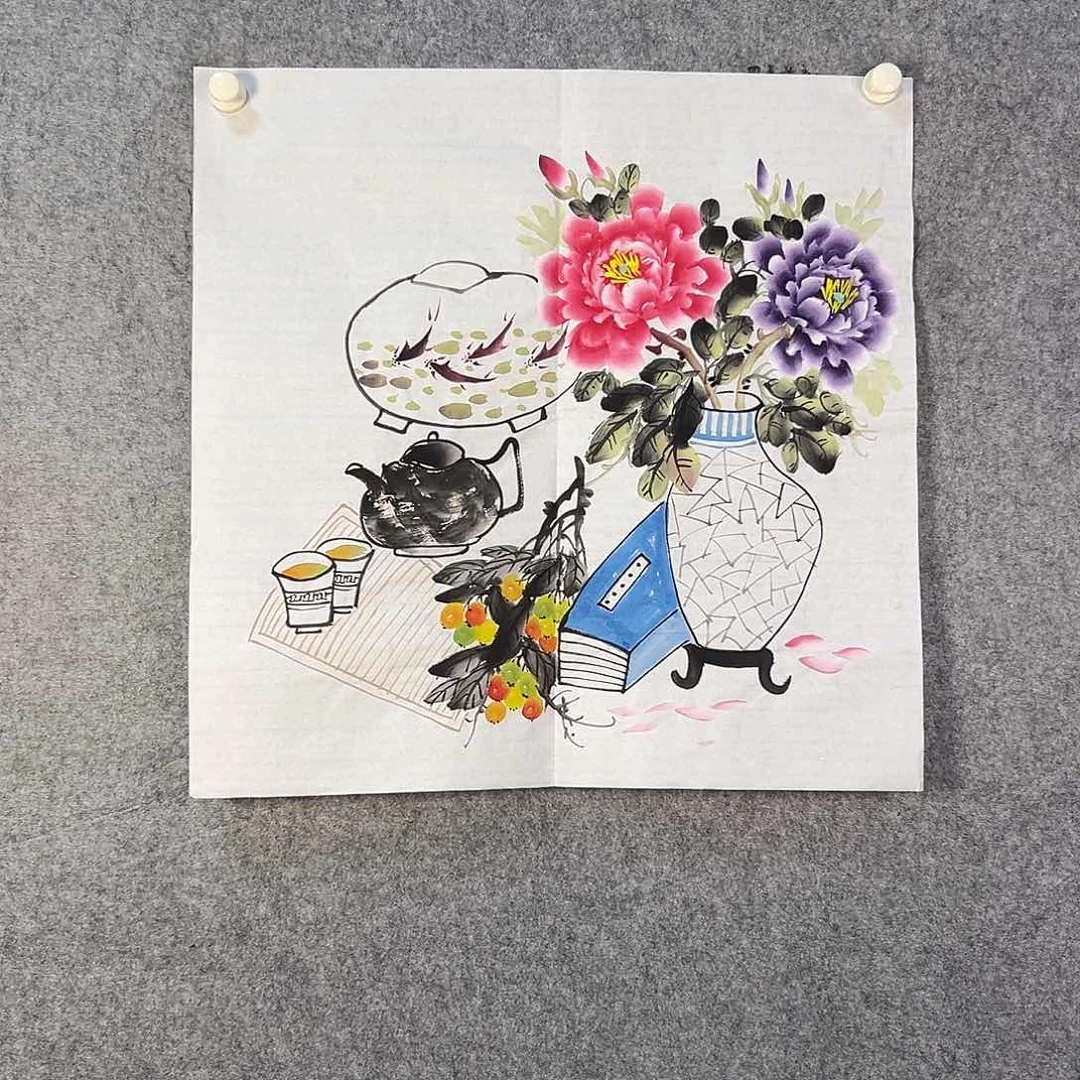 国画170 花鸟和花的颜色一样是我