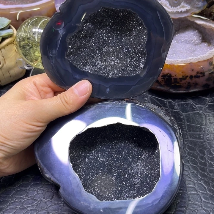 未镶嵌珠宝半成品水晶福利黑晶盆