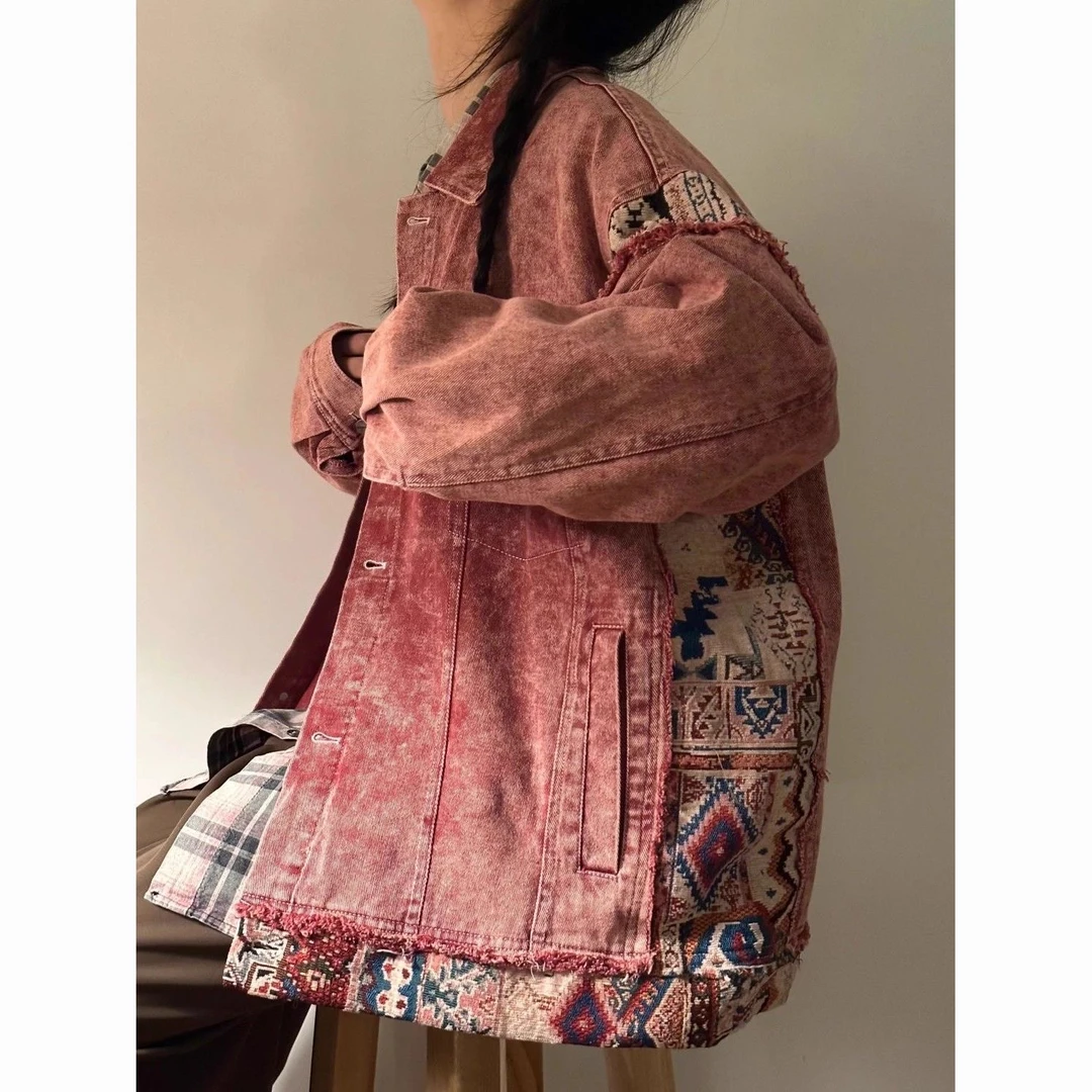 JIN401~450新款外套网红复古宽松机车休闲款春秋牛仔外套