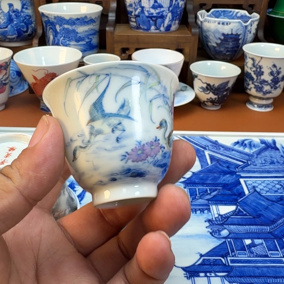 自****陶杯子景德镇全手工手绘陶瓷