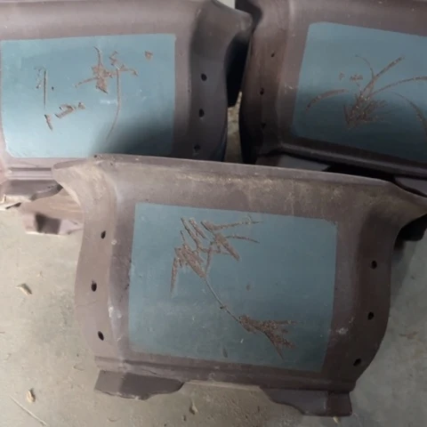 紫砂花盆100-3，微瑕100-3