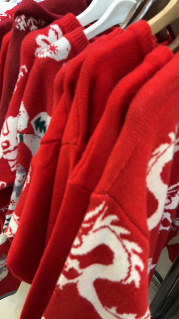 新年红毛衣喜庆又好看红色情侣加厚