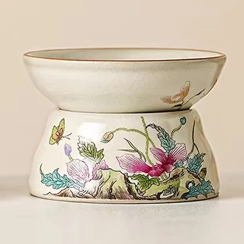 玲珑 米黄色汝窑虞美人过滤组-4464